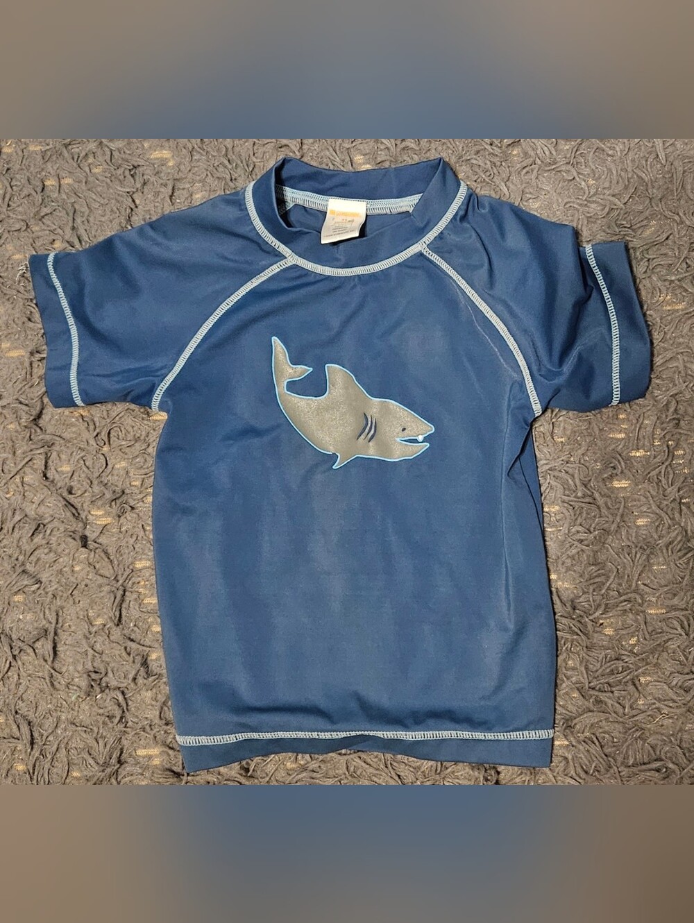 Toddler Gymboree Blue Shark Rash Guard Swim Shirt - 3T